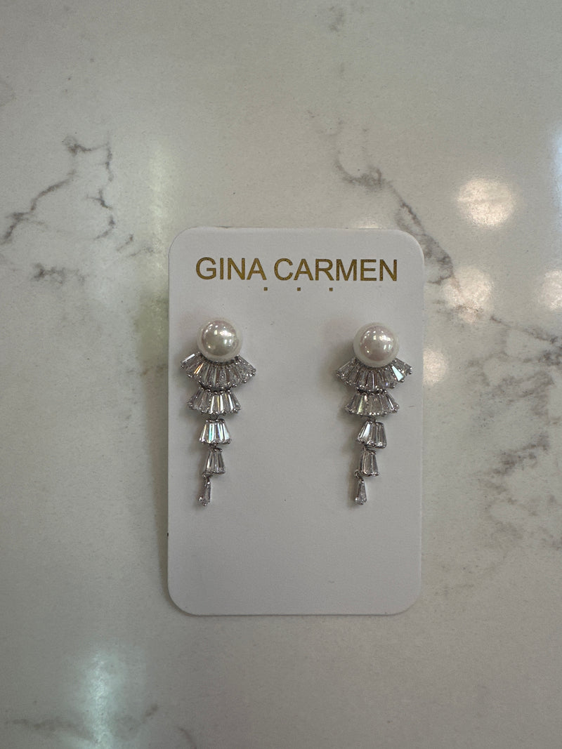 GC-Pearl Silver Earrings