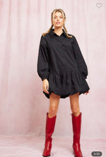 Bubble Hem Mini Dress