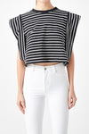 Striped Drop Shoulder Top