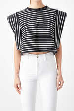 Striped Drop Shoulder Top