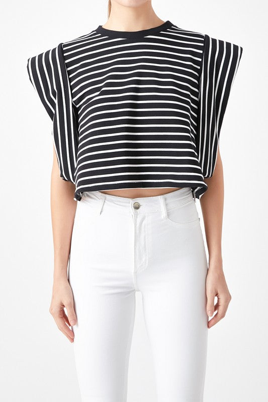 Striped Drop Shoulder Top