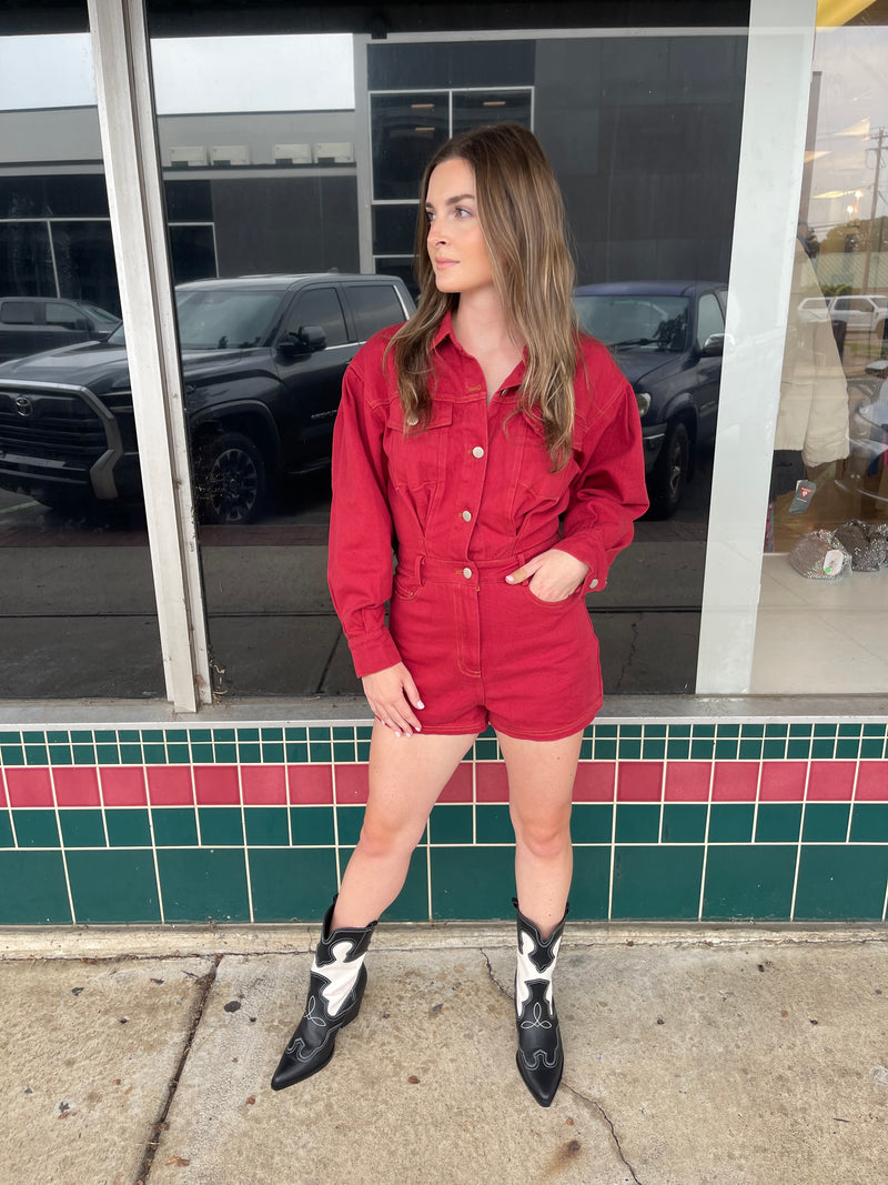 Crimson Romper