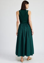 Sigrid mixed media maxi dress