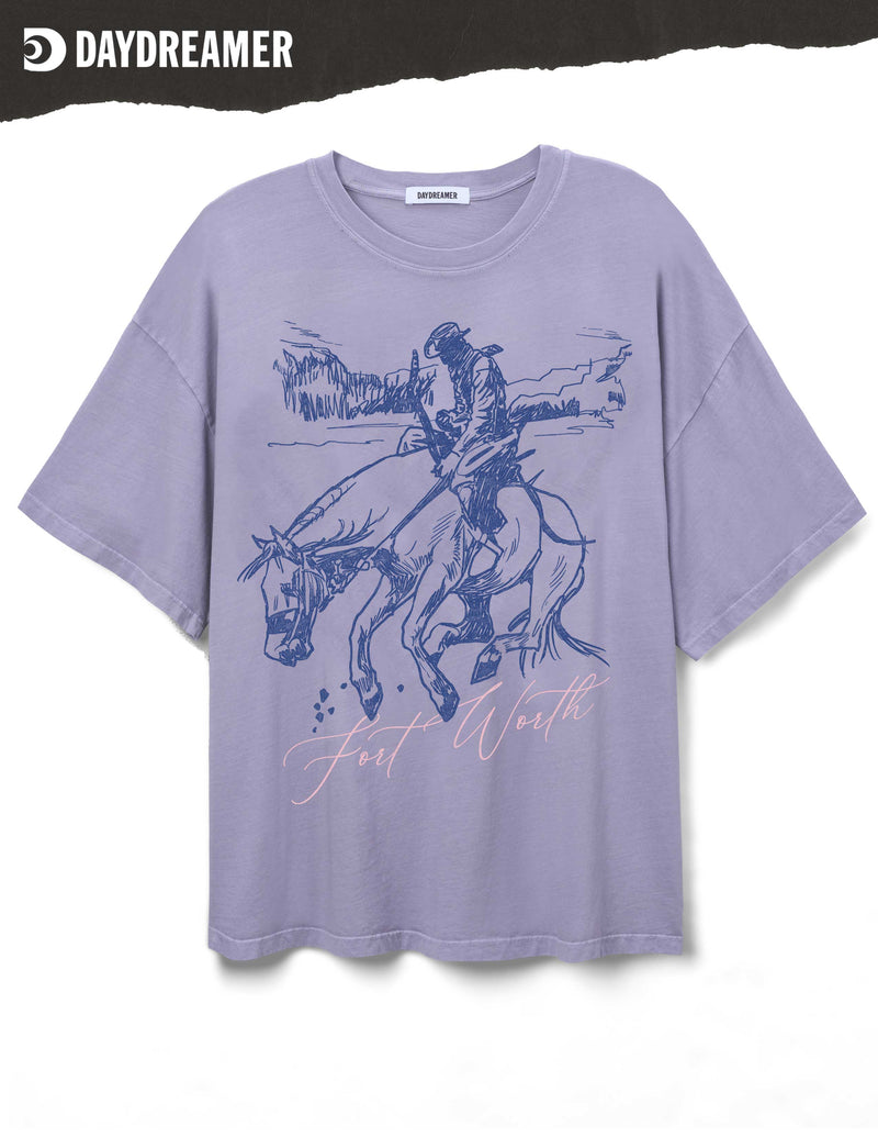 Cowboy Rodeo One Size Tee in Hazy Violet