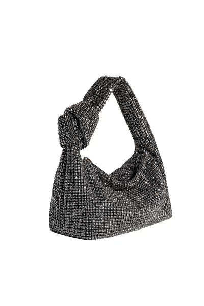 Nightout Rhinestone Purse-Black