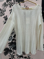 Packable Pullover - White Crochet