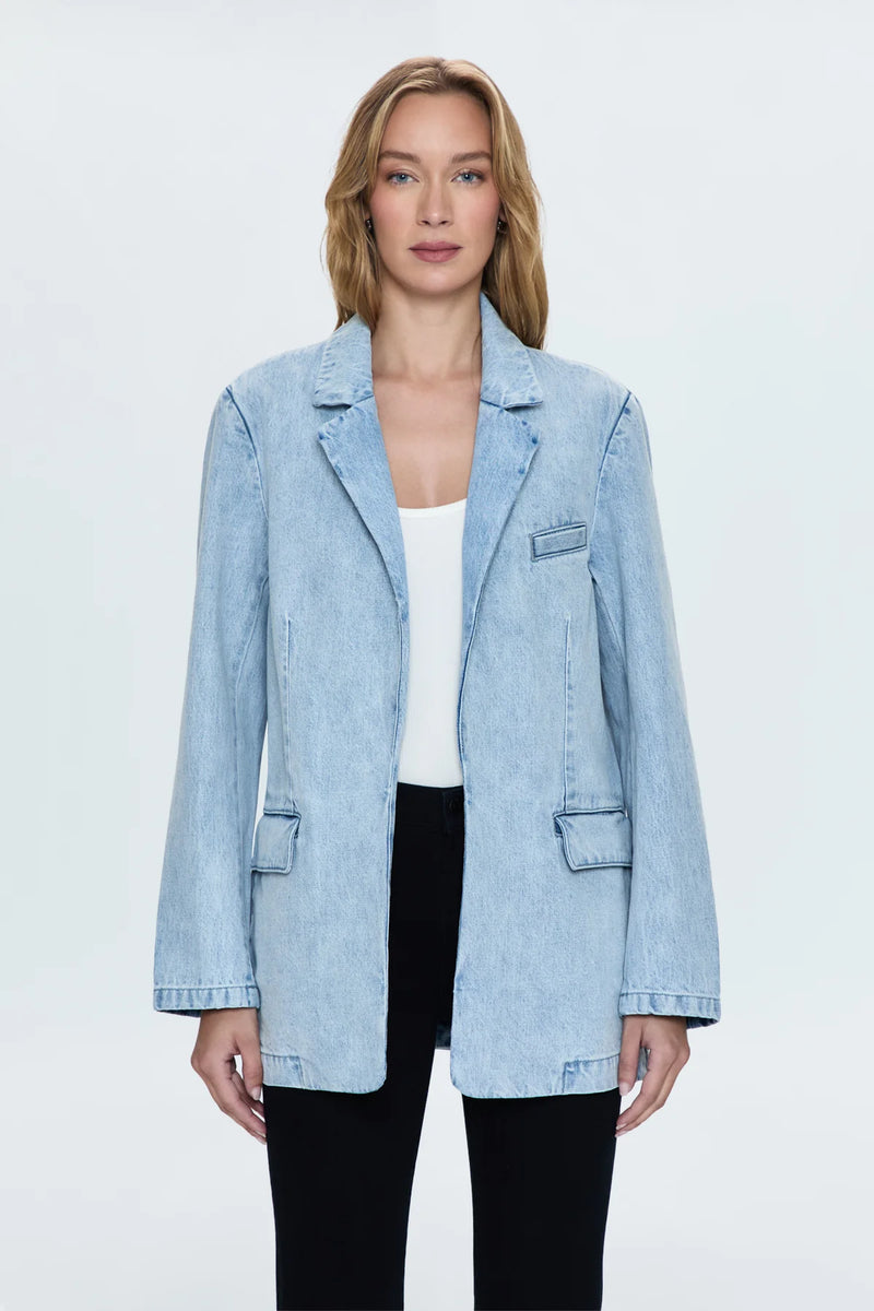 Skylar Boyfriend Blazer- Powder