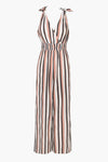 Denise Shoulder Tie Stripe Jumpsuit