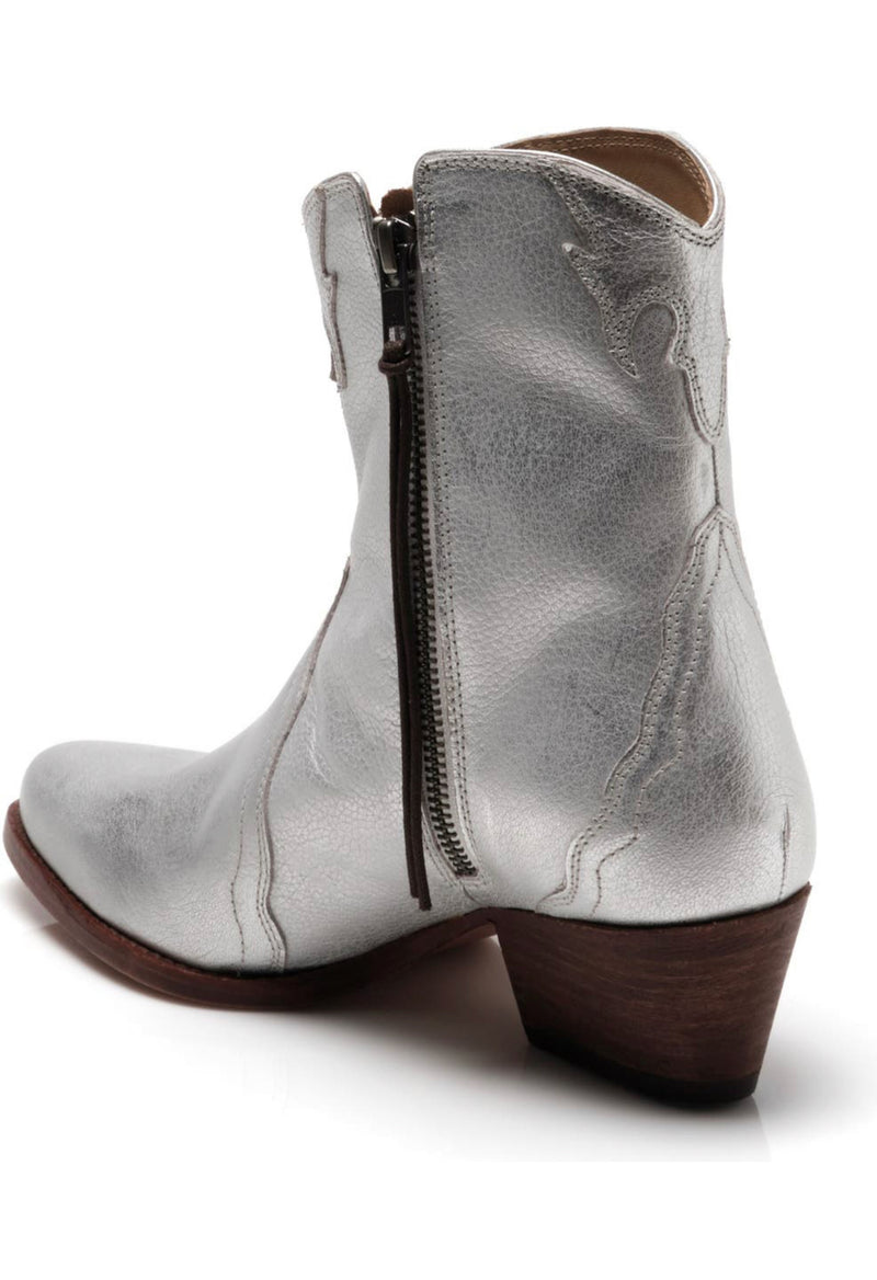 New Frontier Western Boot in Silver