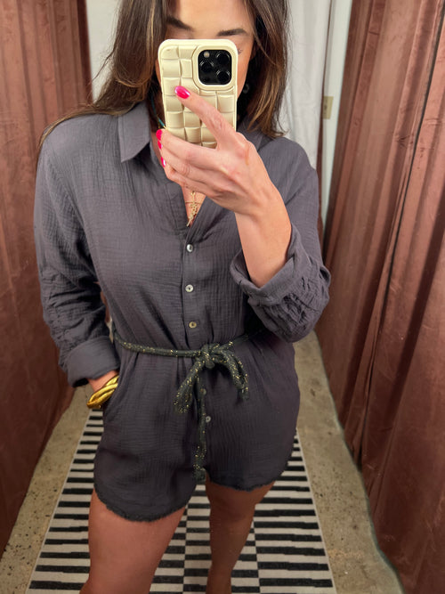 Jemma Romper-Charcoal