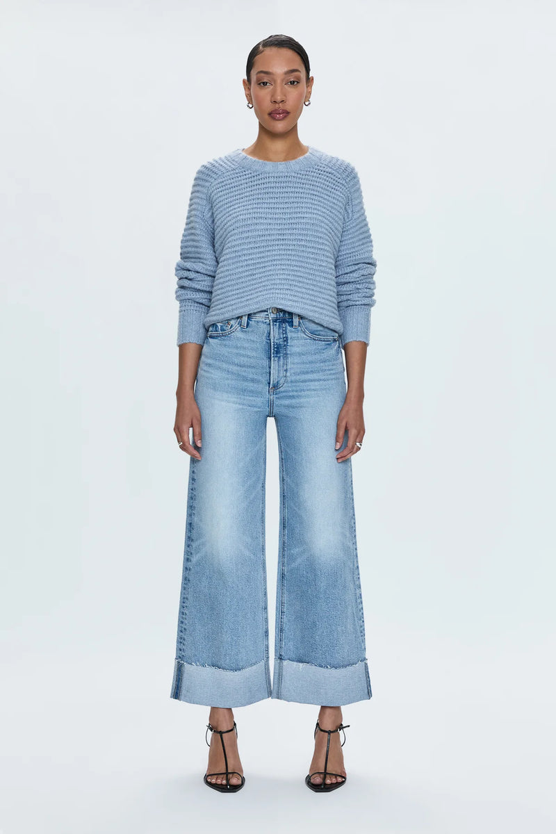 Lana Ultra Wide Leg Crop- Snowcat