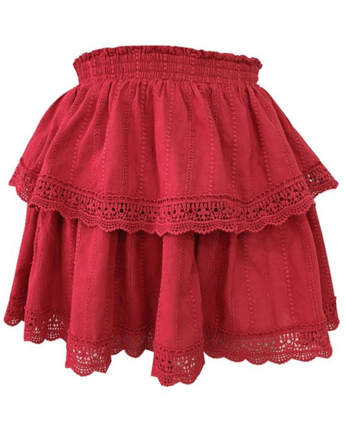 Rose Eyelet Top & Skirt Set