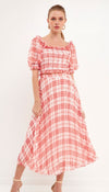 Gingham Smocked Top