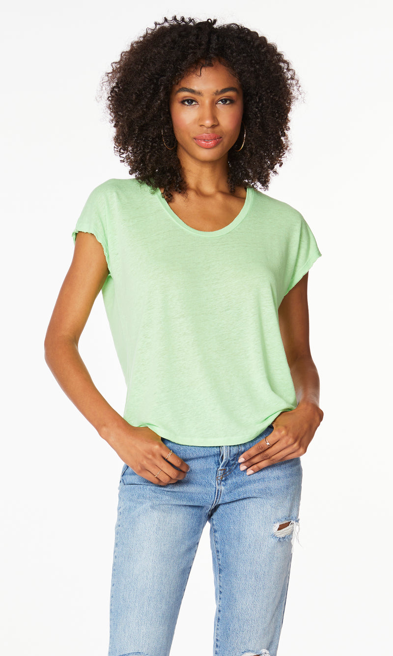 Drop Shoulder Tee in Matcha