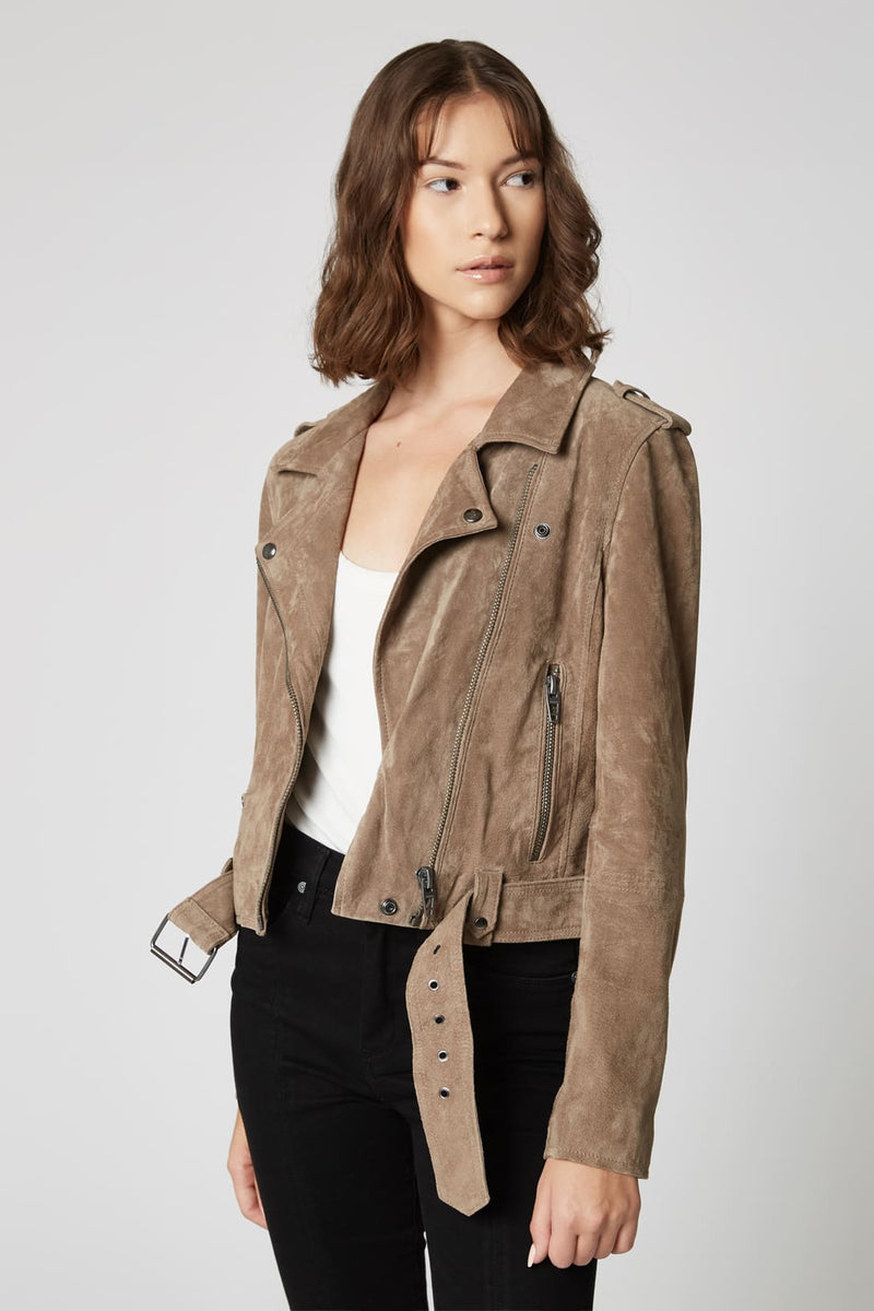 French Taupe Moto Jacket