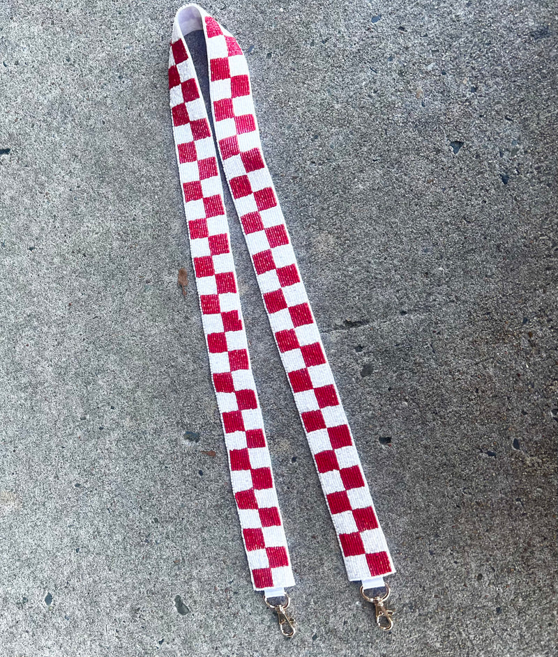Red and White Checked Strap